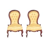 2 chaises en acajou style anglais victorien
