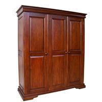 Armoire de style Louis-Philippe en acajou massif Bastille