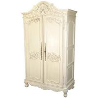 Armoire de mariage normande en bois blanc Brecy