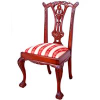 4 chaises style anglais Chippendale en acajou