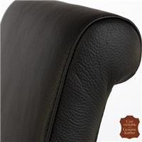 2 fauteuils en cuir vachette noir Palerme