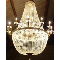 Lustre montgolfière en cristal 36 feux style Empire Chantilly