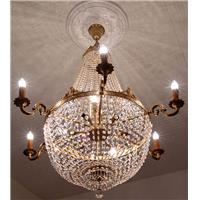 Lustre montgolfière en cristal 16 feux Sully