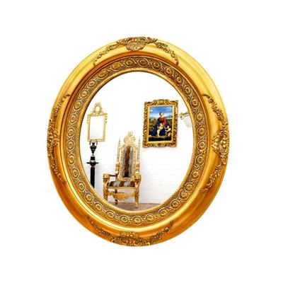 Miroir baroque ovale 90x78 cm en bois doré Artigny