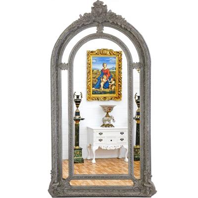 Miroir baroque 212x112 cm en bois gris Versailles