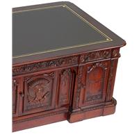 Bureau Resolute Desk en acajou massif plateau noir