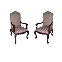 2 fauteuils style victorien en acajou massif