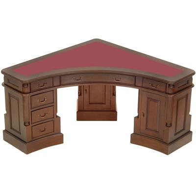 Bureau d'angle anglais en acajou Walden