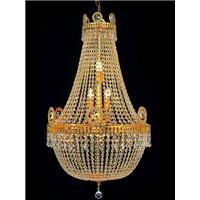 Lustre montgolfière style Napoléon en cristal Ecouen