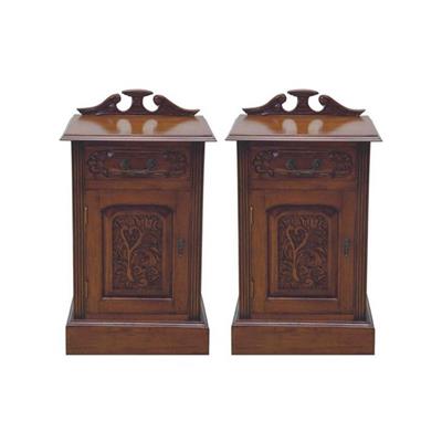 2 tables de chevet style anglais Chippendale en acajou Belfast