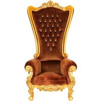 Trône baroque 180 cm en acajou doré et marron Vendôme