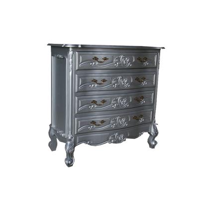 Commode baroque en acajou massif argenté Cuzorn