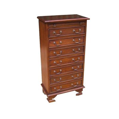 Commode semainier style anglais victorien en acajou massif Lussac