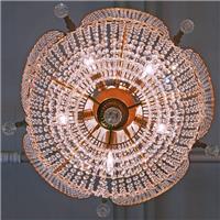 Lustre montgolfière en cristal Belle Epoque 10 feux Nancy