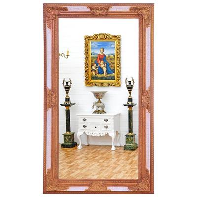 Grand miroir Louis XV 216x126 cm en bois blanc et doré Corcy