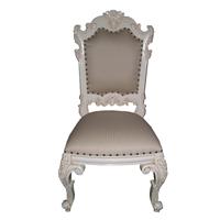 4 chaises style Queen Anne en acajou blanc