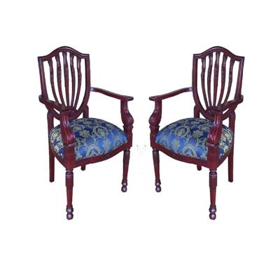 2 fauteuils style anglais victorien en acajou massif