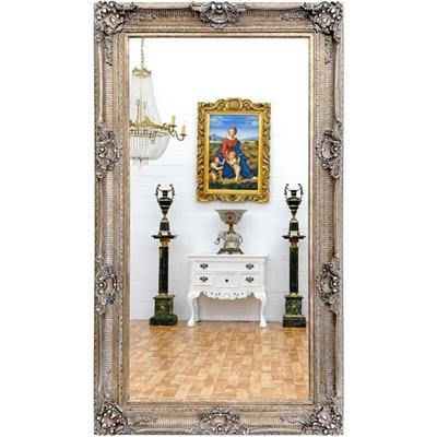 Grand miroir baroque argenté 234x134 cm Aucors