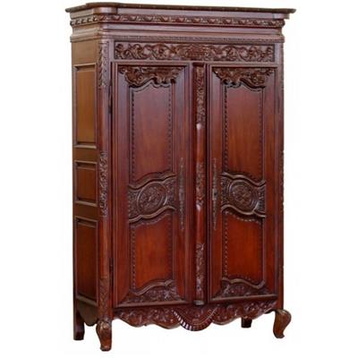 Armoire de mariage normande en bois massif Balleroy