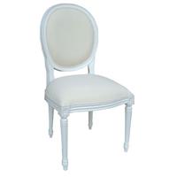 4 chaises style Louis XVI en acajou blanc