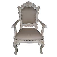 Fauteuils cabriolet style Queen Anne en acajou blanc