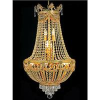 Lustre montgolfière Belle Epoque en cristal Fontainebleau