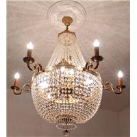 Lustre montgolfière en cristal 16 feux Sully