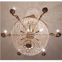 Lustre montgolfière en cristal 16 feux Sully