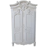 Armoire normande en bois laqué blanc Courcy