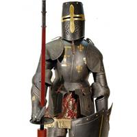 Armure médiévale de chevalier de joute en acier taille réelle 205 cm à porter Henri II