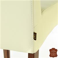 2 chaises en cuir pleine fleur vachette beige Florence