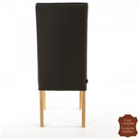 2 chaises en cuir de vachette marron Florence