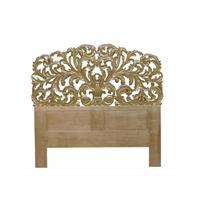 Tête de lit baroque en acajou massif doré Usson 160 cm