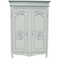 Armoire normande en bois blanc style Shabby Chic Néhou