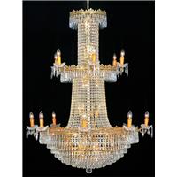 Lustre montgolfière à étages en cristal 38 feux Langeais