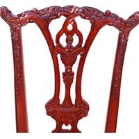 4 chaises style anglais Chippendale en acajou