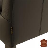 2 chaises en cuir de vachette pleine fleur marron Florence