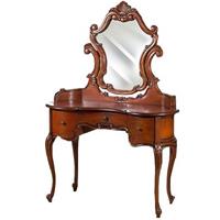 Coiffeuse style anglais rococo en acajou avec miroir Dundee