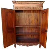 Armoire de mariage normande en bois massif Balleroy