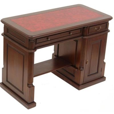 Bureau informatique style victorien en acajou plateau rouge Alford