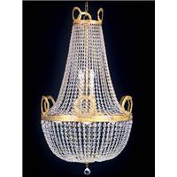 Lustre montgolfière en cristal 10 feux Ferrières