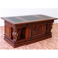 Bureau d'avocat style Empire en acajou massif Alcester