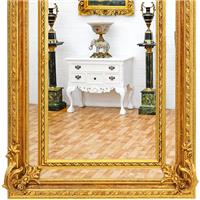 Miroir fenêtre néoclassique en bois doré 212x112 cm Versailles