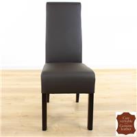 2 chaises en cuir de vachette pleine fleur noir Parme