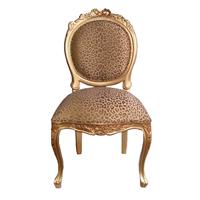 4 chaises style Louis XVI en acajou doré à la feuille d'or
