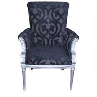 2 fauteuils baroque en acajou argenté à la feuille