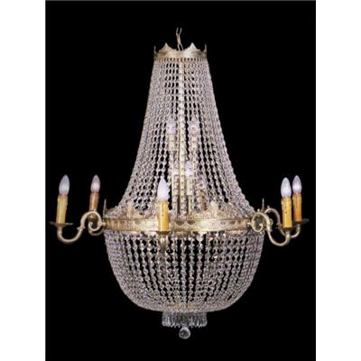 Lustre montgolfière en cristal 16 feux Sully
