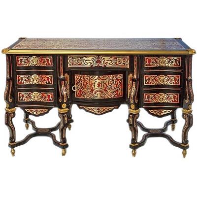 Bureau Mazarin style Louis XIV marqueterie Boulle