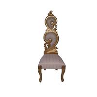 2 chaises baroque en acajou doré à la feuille