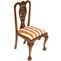 4 chaises repas style Chippendale en acajou